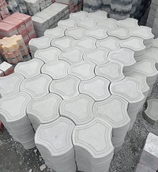 Interlocking cabro paving